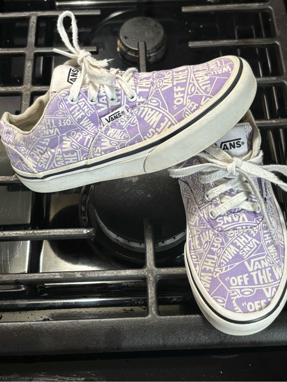 Vans Off The Wall Lavender Girls Size 1